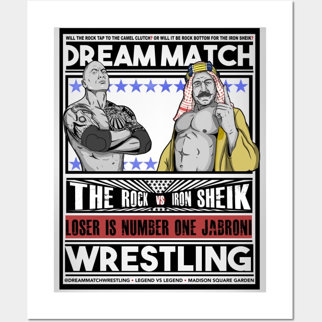 The Rock vs Iron Sheik Wall Art by DrawnStyle